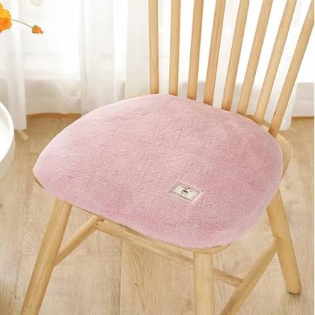 cojín para silla con amarras rosado