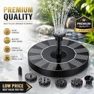 bomba de fuente de agua solar flotante con luces LED integradas