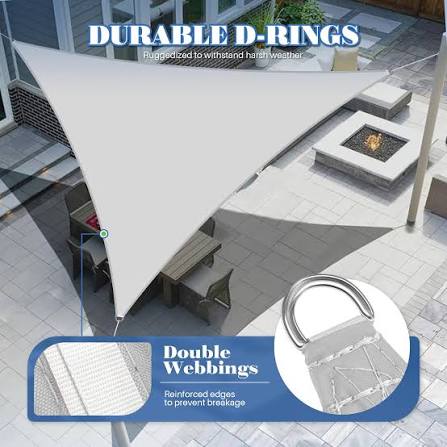 toldo 16*16*16 gris triangular IMPERMIABLE