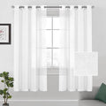 juego de cortinas translúcidas blancas de velo