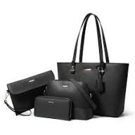 Bolso de Mano LOVEVOOK Negro – Cuero Sintético PU Estructurado, Ideal para Uso Diario y Oficina