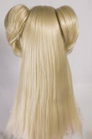 Peluca de cabello sintético Rubio, accesorios para el cabello de 8-9 pulgadas, con flequillo, personalizados