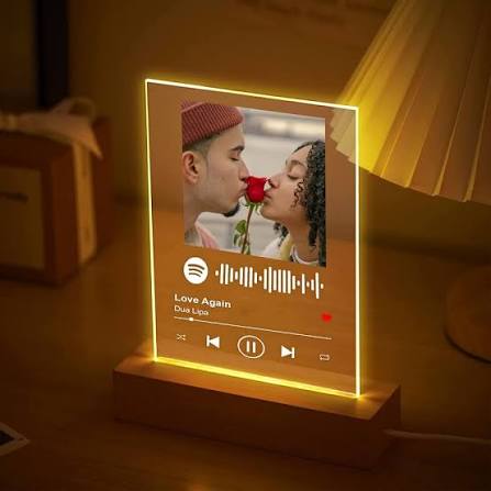 placa acrílica de música personalizada con luz LED integrada (paquete de 6).