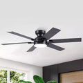 Shop Kviflon Ventilador de techo negro de 46 pulgadas para interiores y exteriores