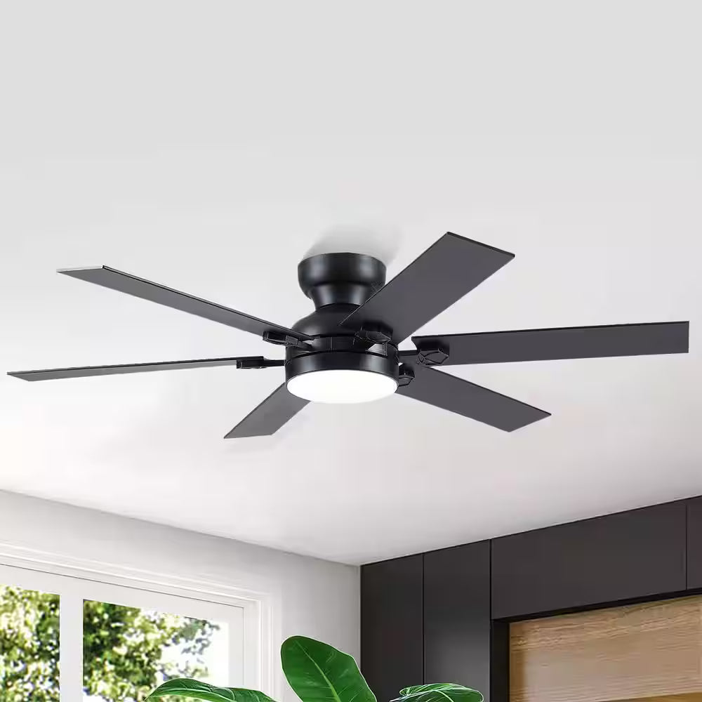 Shop Kviflon Ventilador de techo negro de 46 pulgadas para interiores y exteriores
