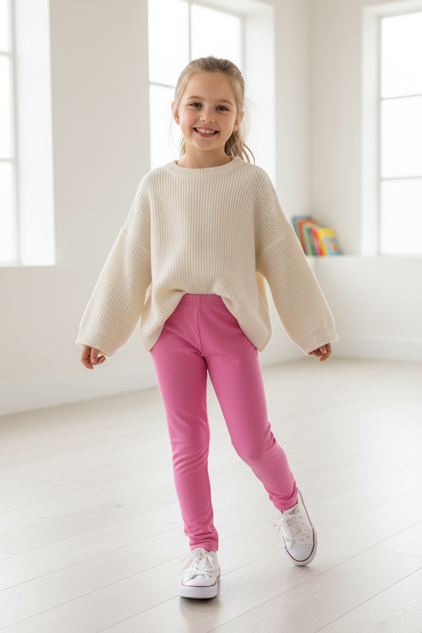 Leggings rosa con modelo