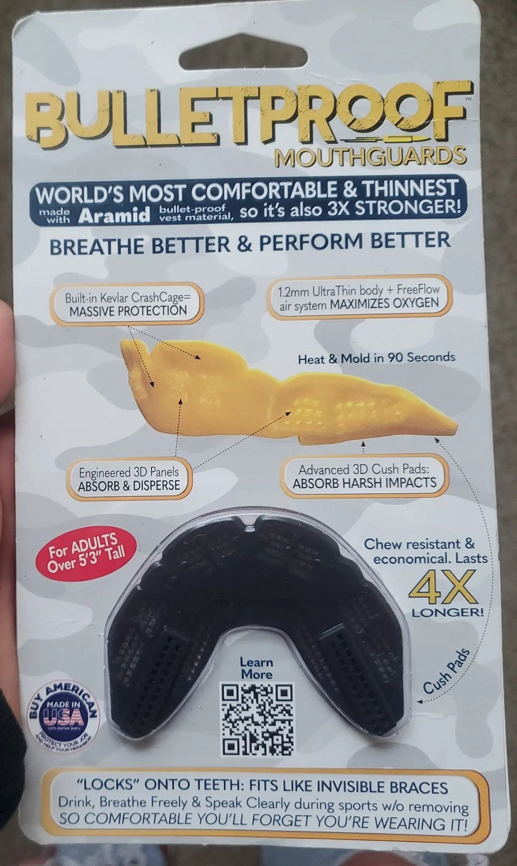Protector Bucal para Brackets Bulletproof — El Más Delgado y Resistente para Deportes de Contacto