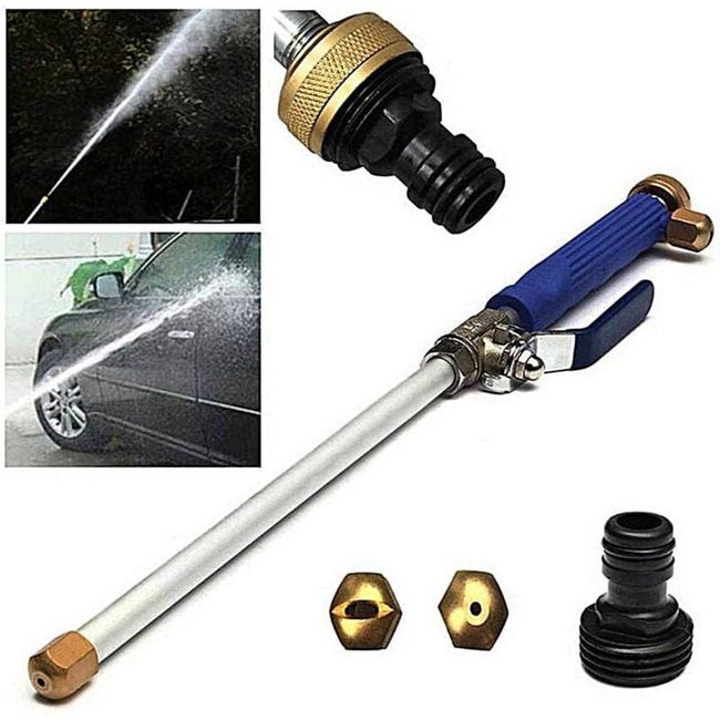 Lanza de Lavado de Alta Presión para Coche y Jardín - Pistola de chorro de agua, ideal para el lavado a alta presión del coche y la limpieza exterior.