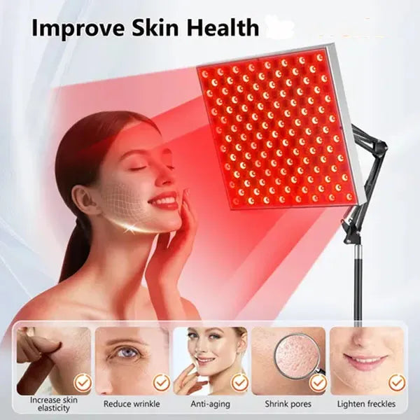 Lámpara de Terapia de Luz Roja e Infrarroja para Cuerpo y Rostro – Con Control Remoto