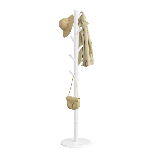 Soporte para Medias Navideñas Profully — Madera con 8 Ganchos, Color Blanco