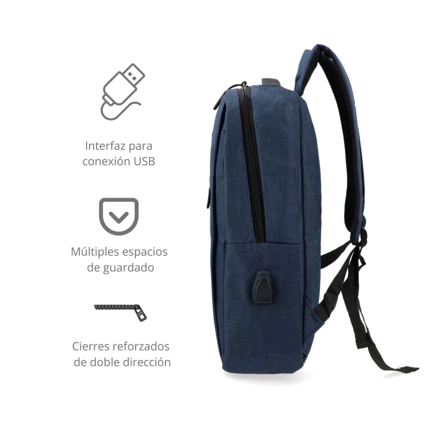 Mochila Urbana para Laptop con Puerto USB LAP004 – Bolso Portátil Moderno y Funcional