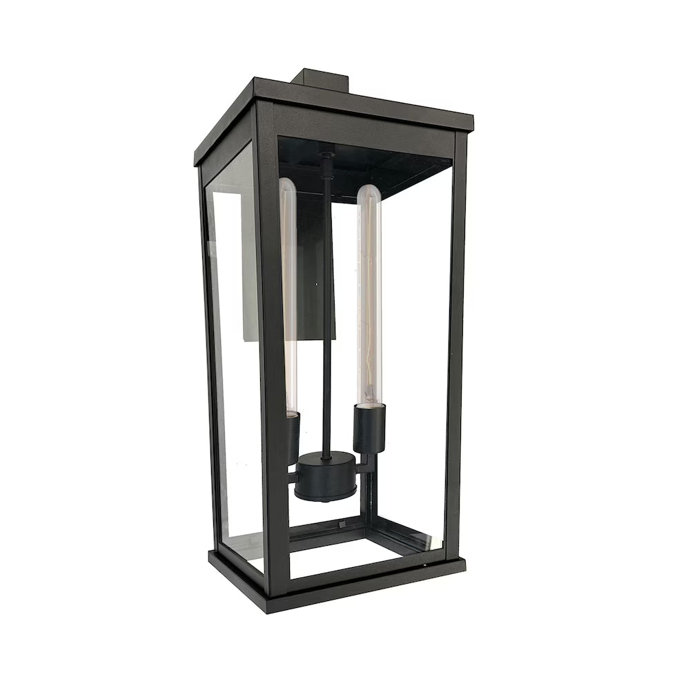 2 Pack Lámpara de Pared Exterior Artcraft Lighting Elmgrove – Negra, 2 Luces, 25.4 cm