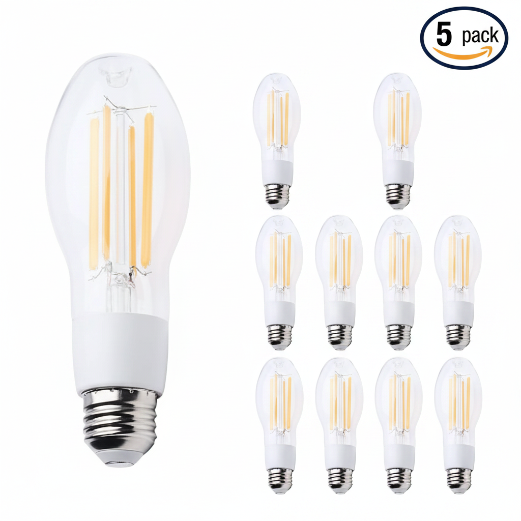 Pack 5 Bombillas LED de Filamento E26 – Luz Cálida, Estilo Vintage