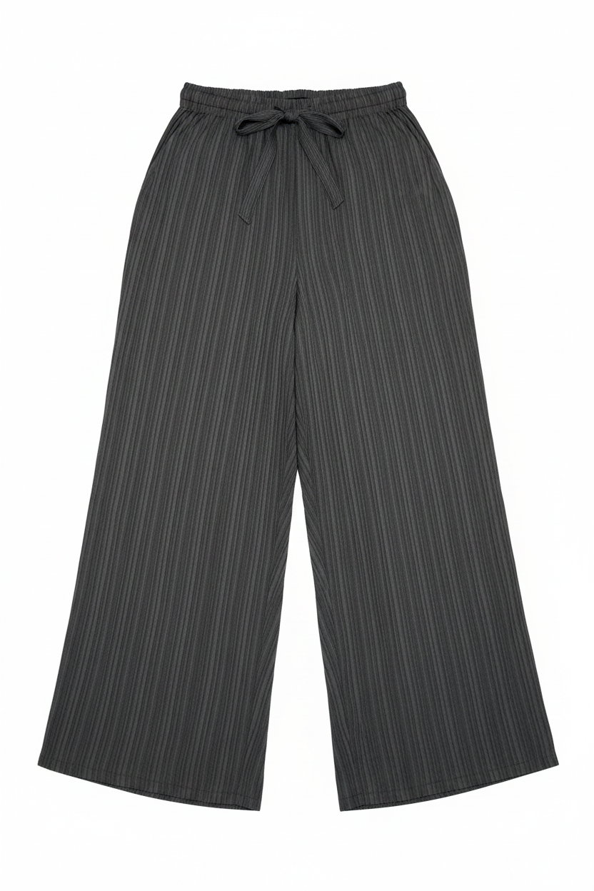 Pantalón ancho gris sin modelo