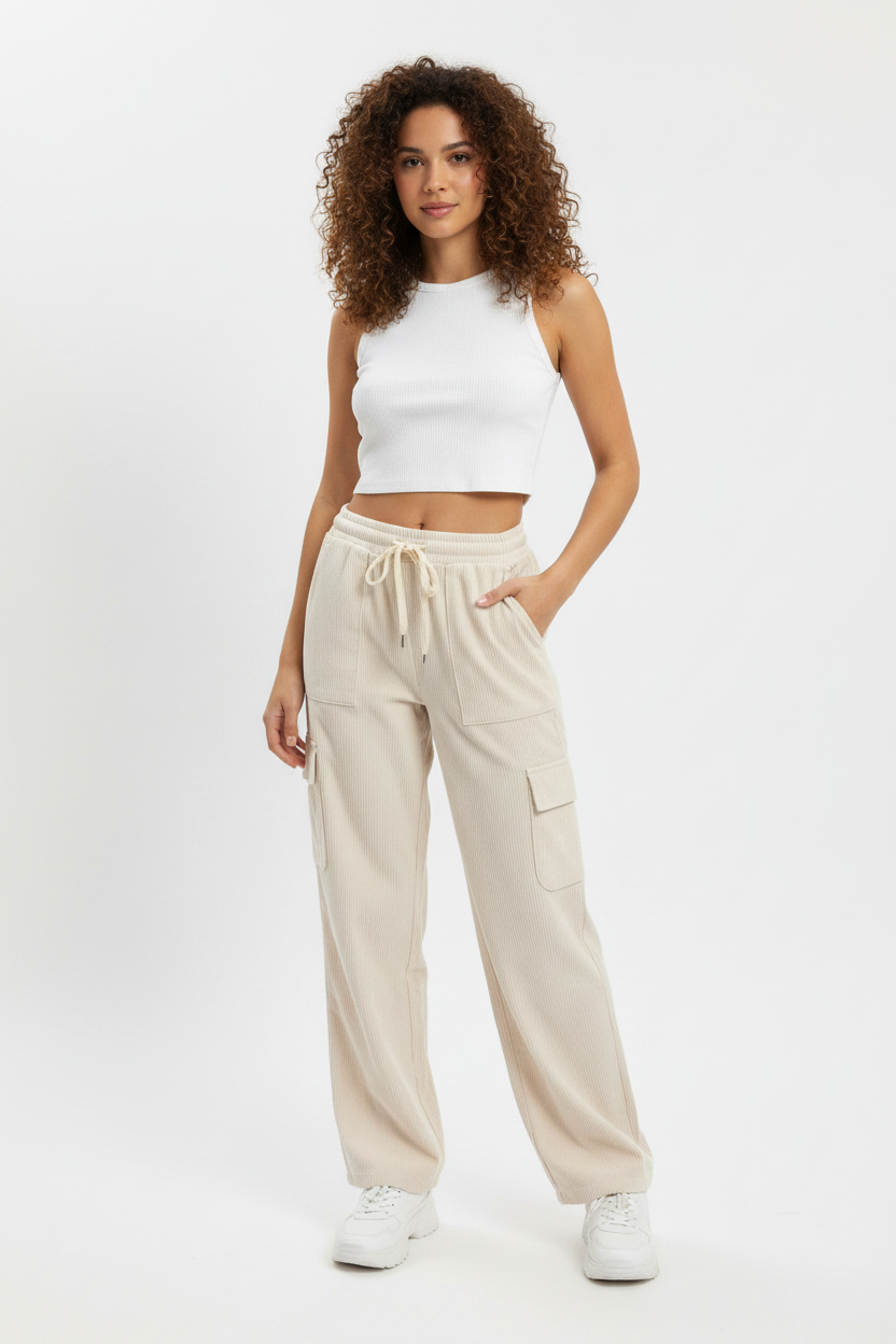Pantalón cargo con modelo