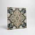 Papel Tapiz Decorativo Art Nouveau – Juego de 11 Láminas de 12x12 Pulgadas | Diseño Floral Azul y Beige