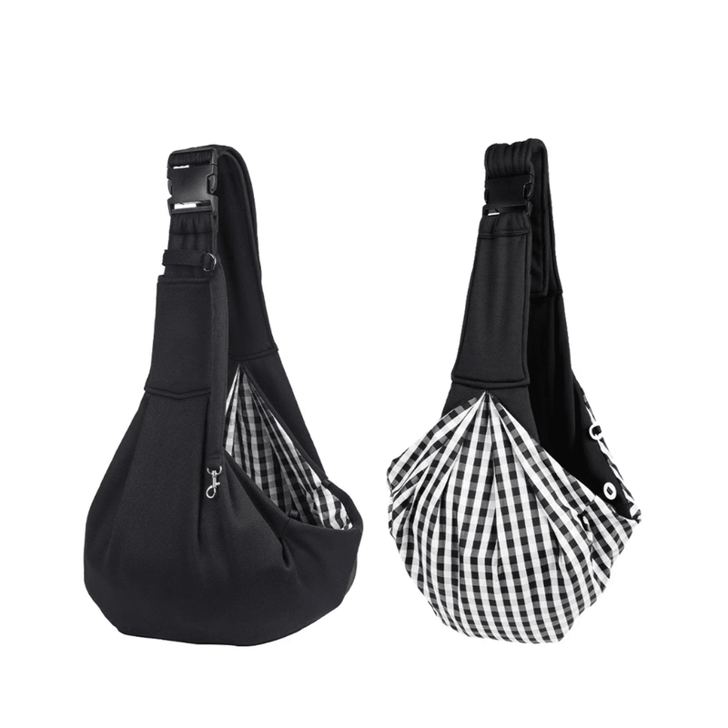 Transportín tipo bandolera para mascotas - Negro