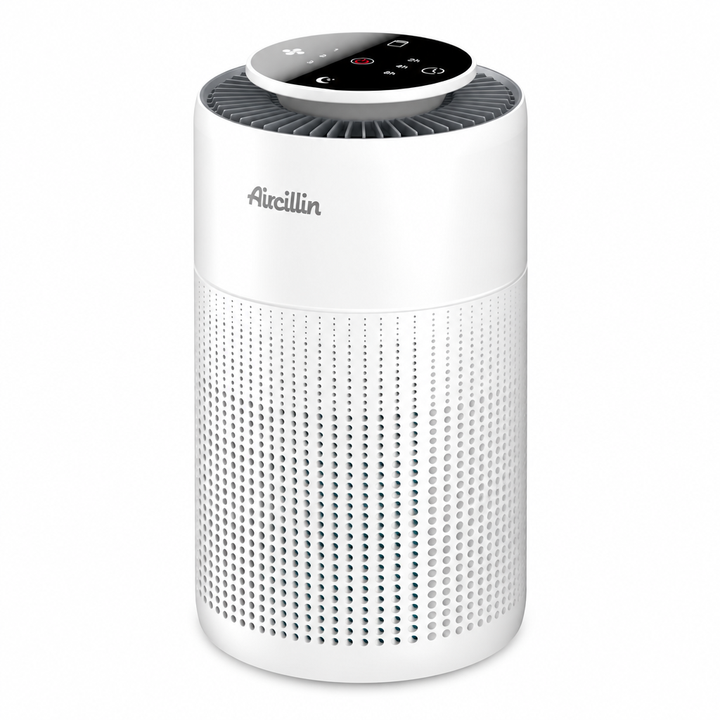 Paquete de 1 purificadores de aire para el hogar y dormitorio con filtro HEPA H13, eliminador de olores, elimina humo, polvo, polen y caspa de mascotas, luz nocturna para el hogar, sala de estar o dormitorio, sistema de filtración silencioso de 24 dB.