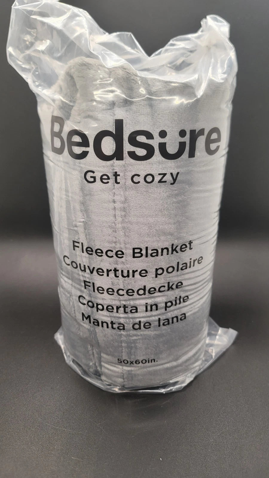 Bedsure GentleSoft - Manta de forro polar Sherpa para sofá, manta de Navidad gruesa y cálida para invierno, manta de felpa suave y esponjosa como regalos para mujeres y hombres, gris, 50 x 60 pulgadas