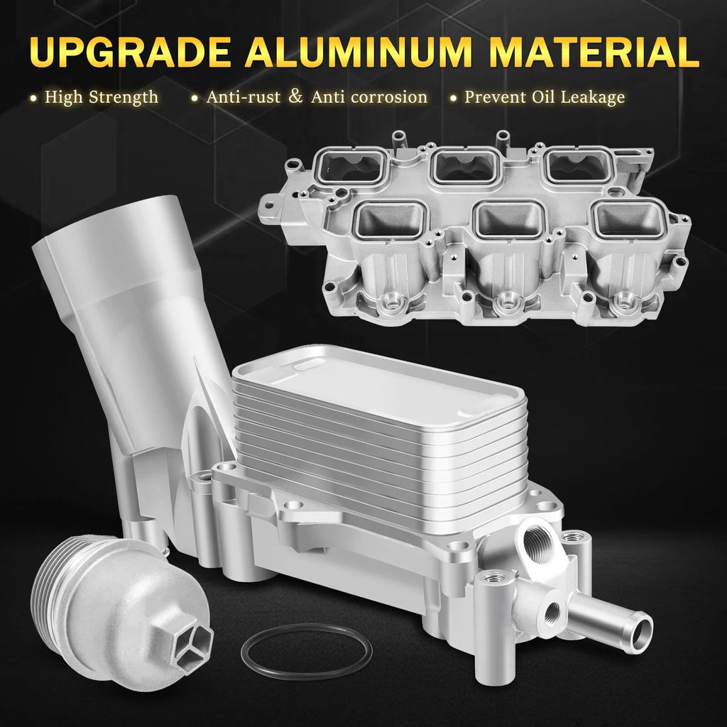 Colector de Admisión de Aluminio con Carcasa de Filtro de Aceite – Jeep / Dodge / Ram 2011–2016
