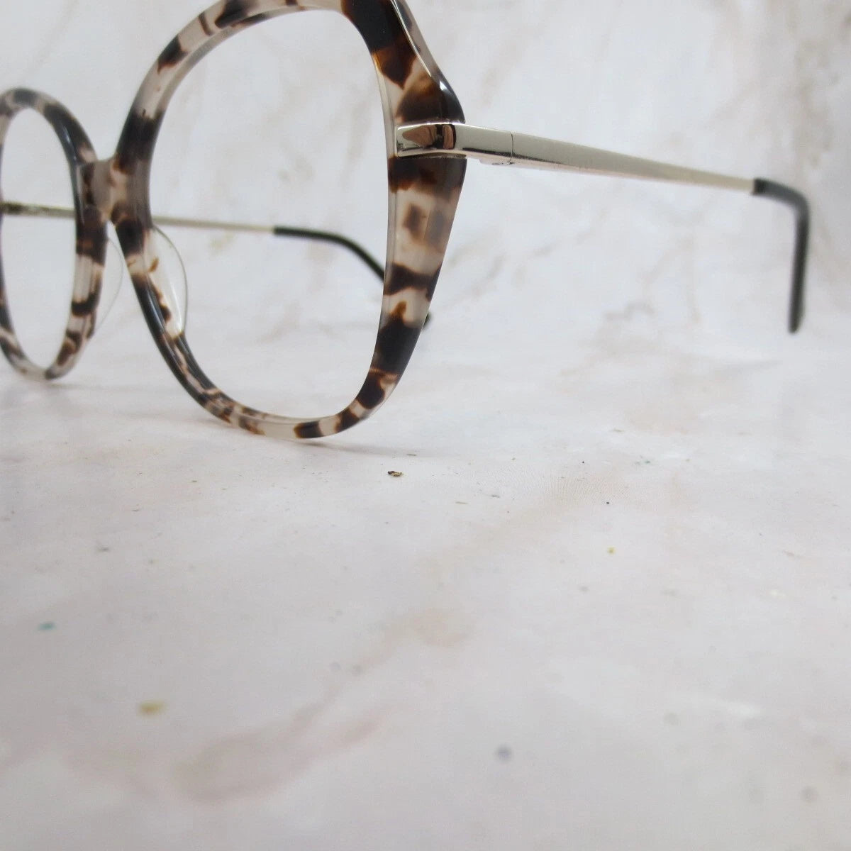 Montura de gafas Keo Kimber NDTT para mujer, color gris carey, plástico, tamaño extragrande 56-17-140