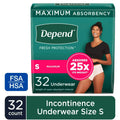 Ropa Interior para Incontinencia Depend Fresh Protection Talla S – Máxima Absorción para Mujer