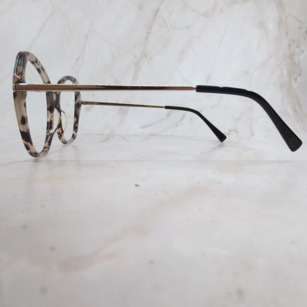 Montura de gafas Keo Kimber NDTT para mujer, color gris carey, plástico, tamaño extragrande 56-17-140