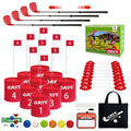 Juego de Golf de 9 Hoyos para Patio Trasero – Set Completo con 4 Palos Derechos