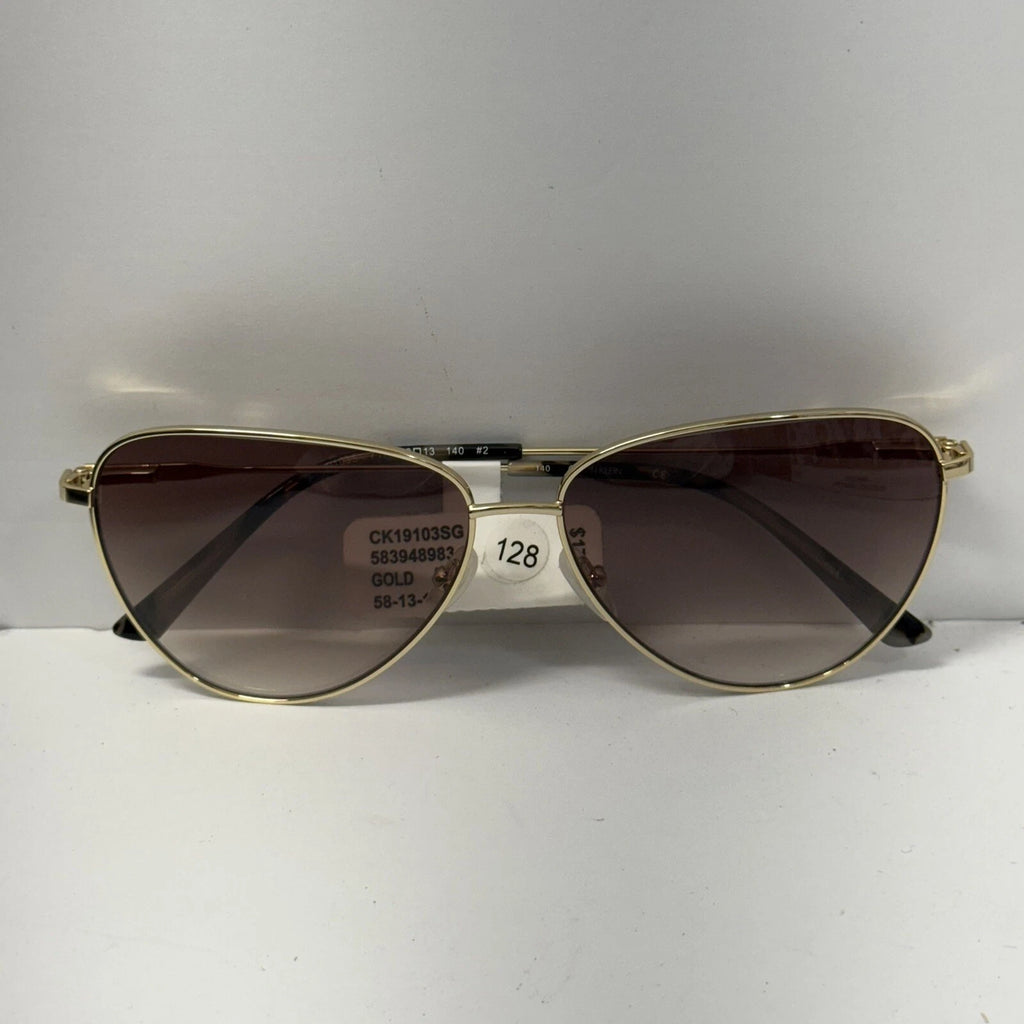 Gafas de sol para mujer Calvin Klein CK19103SG doradas aviador piloto 58-13-140