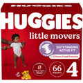 Pañales Huggies Little Movers talla 4 66 unidades a prueba de fugas sin fragancia-