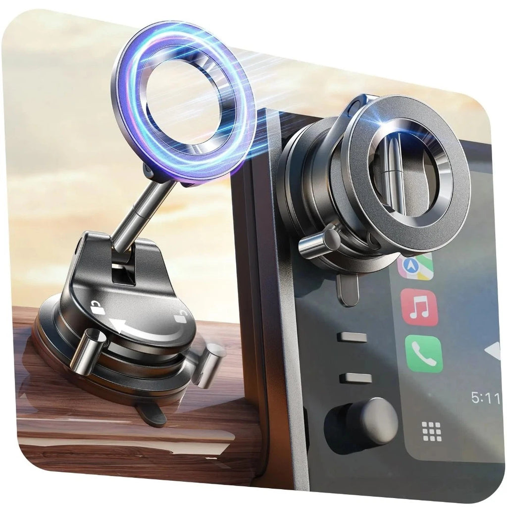 Montaje para teléfono con ventosa de agarre magnético Lisen A608, negro, MagSafe, manos libres