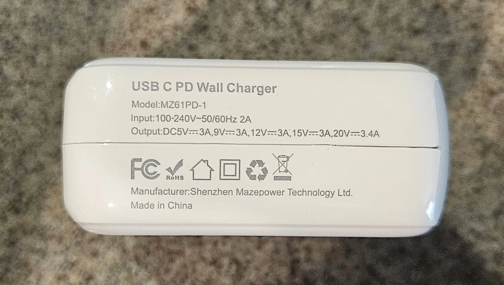 Cargador de pared USB C PD