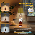 Lámpara inalámbrica para botellas, 2026, 3 colores, recargable, luces LED para botellas de vino para bares, restaurantes