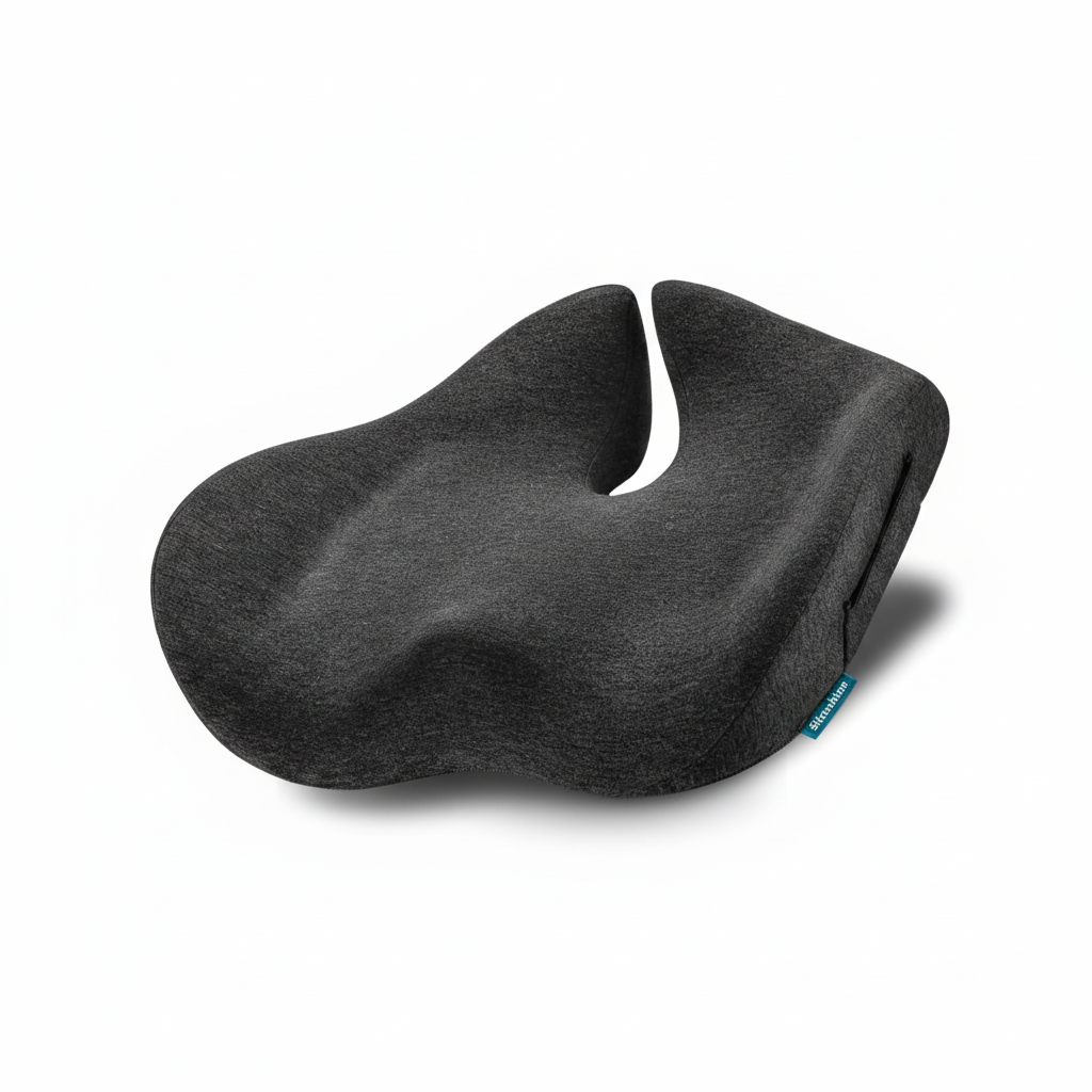 Cojín Ergonómico Quiyar para Silla de Oficina | Alivio Dolor de Espalda y Ciática | Memoria de Forma | 1 Unidad