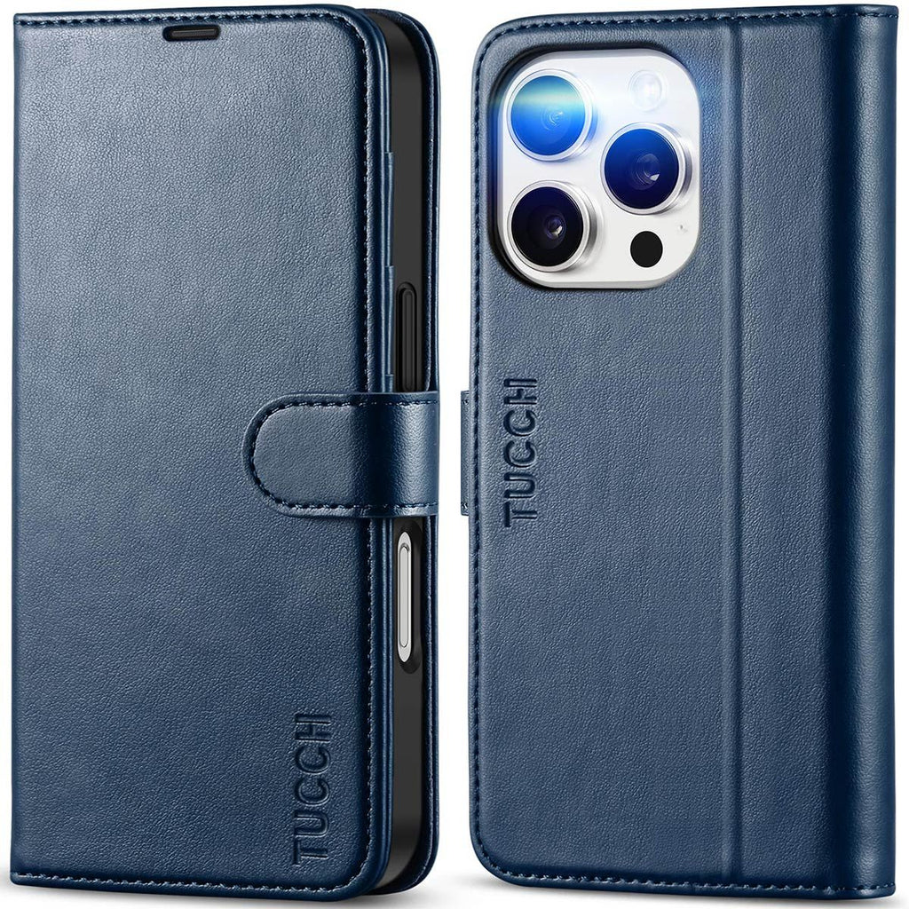 Funda tipo cartera de cuero TUCCH para iPhone 16 Pro Max, funda abatible para iPhone 16 Pro Max, ranuras para tarjetas, bloqueo RFID, funda plegable tipo libro con soporte y cierre magnético.(6.9")6