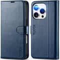 Funda tipo cartera de cuero TUCCH para iPhone 16 Pro Max, funda abatible para iPhone 16 Pro Max, ranuras para tarjetas, bloqueo RFID, funda plegable tipo libro con soporte y cierre magnético.(6.9")6