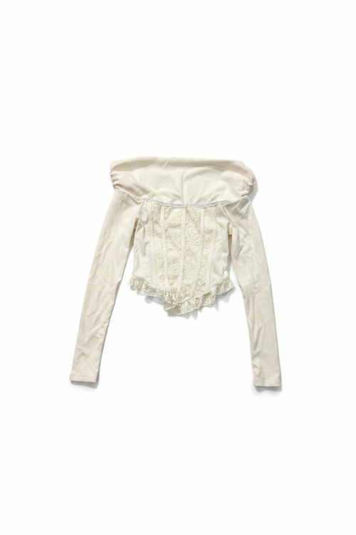 Top corset crema - flat lay