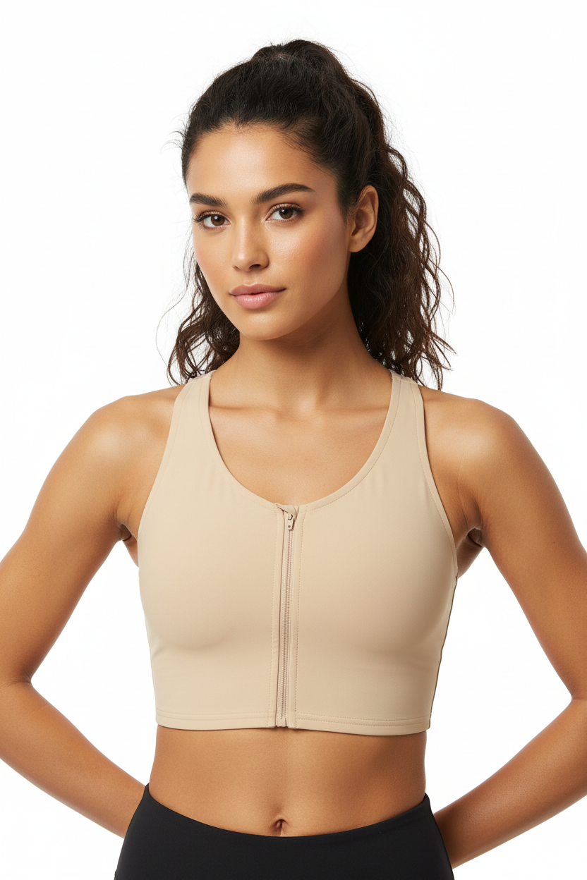 Top Deportivo Beige con Modelo