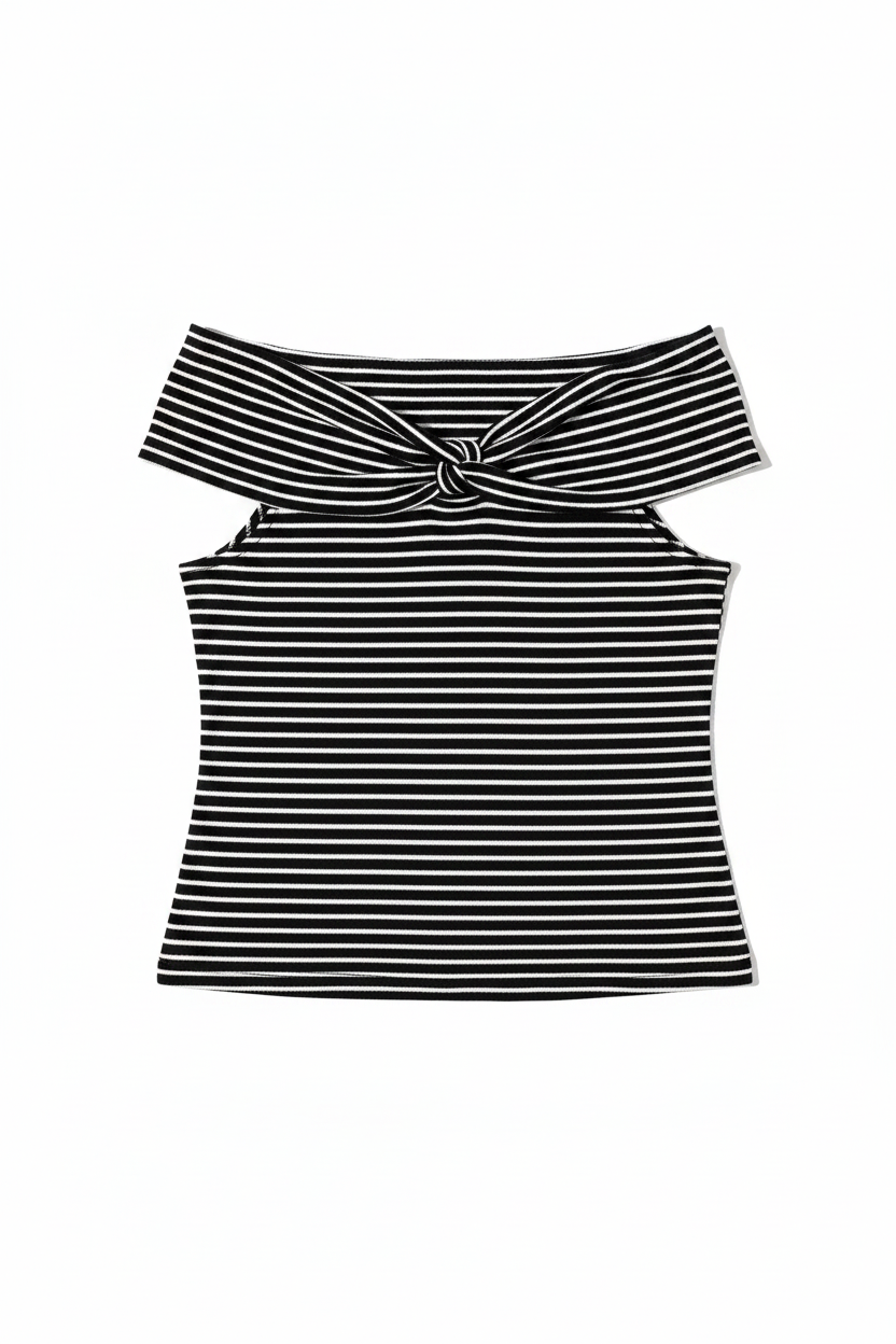 Top rayas bardot sin modelo