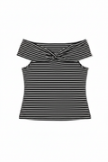 Top rayas bardot sin modelo
