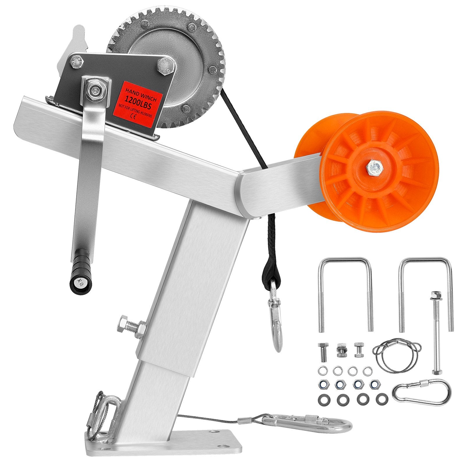 Soporte para Cabrestante de Barco VEVOR 1200 lb con Rodillo y Correa 2" x 25 pies