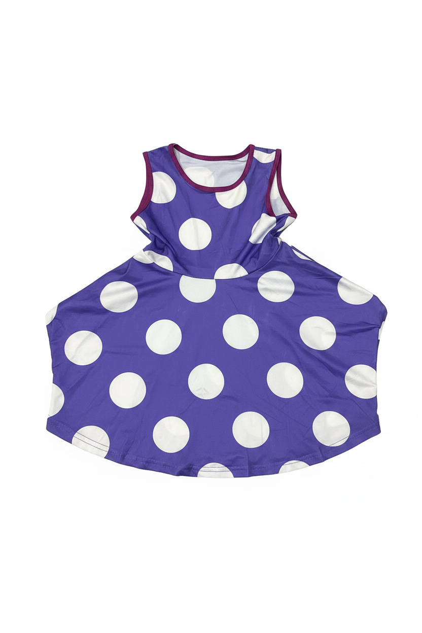 Vestido Morado Lunares Sin Modelo