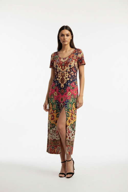 Vestido persa - abertura en pie derecho