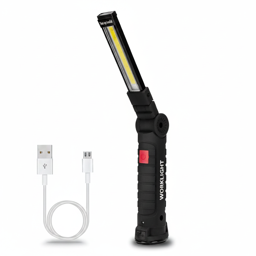 ⚠️ Solo es un Foco - Lmaytech Paquete de 2 Linternas LED Recargables con Base Magnética, Rotación 360°, Iluminación Versátil para Reparaciones, Uso Exterior, Regalo Hombres